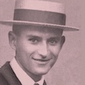 Franz Kafka portrait, smiling